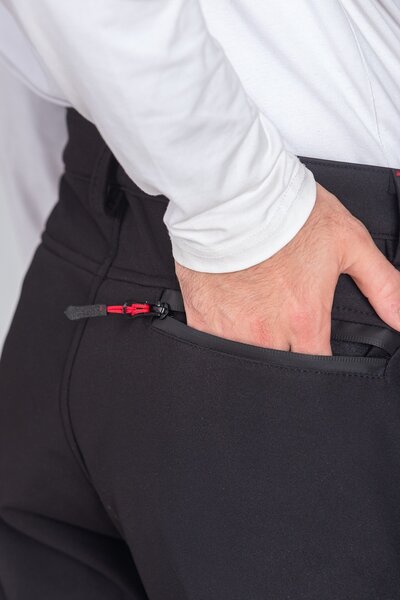 Vatan Tekstil Pantaloni de iarnă pentru bărbați, importați, din material softshell, rezistent la vânt și hidrofug, cu fleece la interior