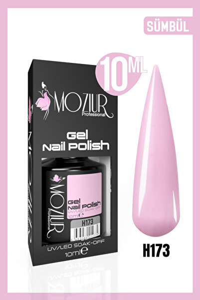 MOZIUR Kalıcı Oje Uv Led H173 (PEMBE SERİSİ) 10ml