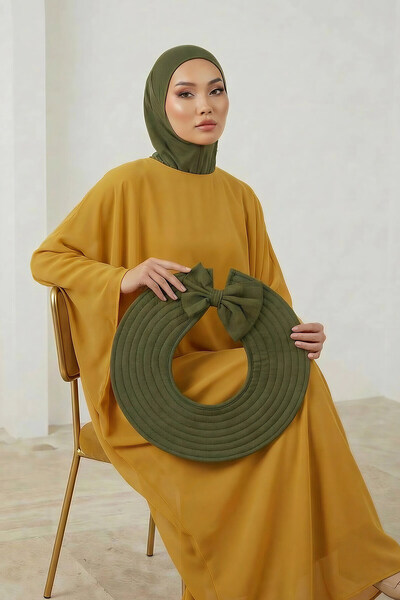 Aisha's Design Turban Ninja Bone cu pălărie detașabilă cu fundă pe spate, S-5...