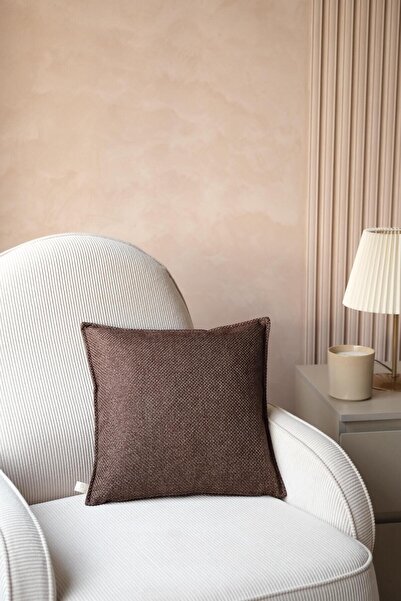 NEEDLE Serrated Kırlent Kılıfı Koyu Kahve (45x45)