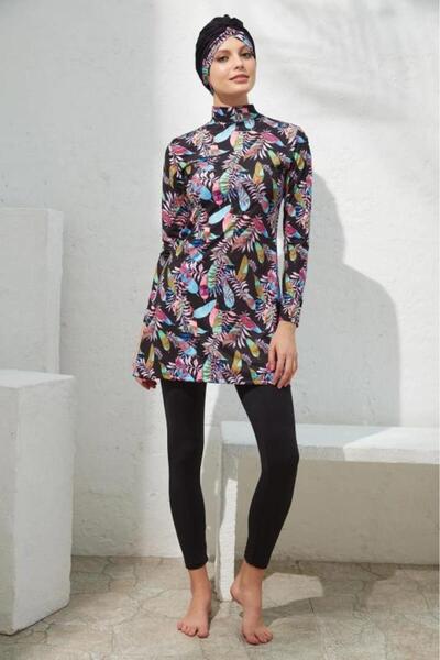 Pierre Cardin 221908 ملابس سباحة كاملة التغطية منقوشة من أوزونكول