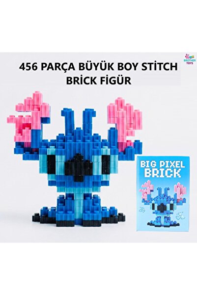 Brother Toys Büyük Boy 456 Parça Stitch 3D Yapboz Bricks Figür Yapı Oyuncağı