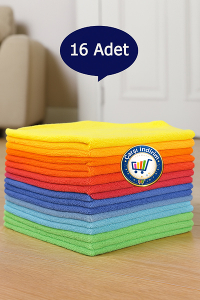nistabolje 16 Adet Mikrofiber Bez Çok Amaçlı Toz Bezi Genel Temizlik Bezi