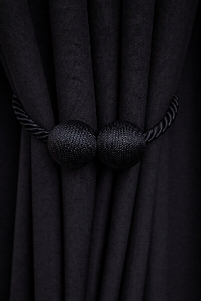 BD beyaz dokuma Magnetic Curtain Retractor Accessory Black