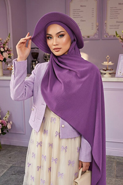 Aisha's Design شال عملي مع قبعة قابلة للإزالة بفيونكة على الظهر، SS-2A، أرجوا...