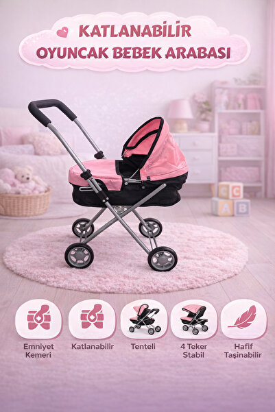 YILDIRIM OYUNCAK Katlanabilir Metal Dayanıklı Gövde 64 cm Tenteli Gölgelikli ...