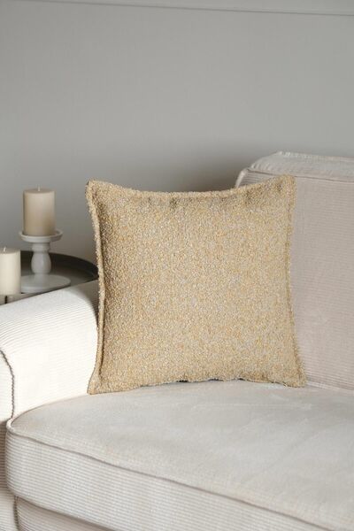 needle home textile .decoration Κάλυμμα μαξιλαριού Teddy Mustard (45x45)