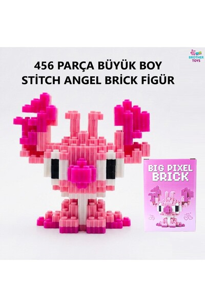 Brother Toys Büyük Boy 456 Parça Stitch Angel 3D Yapboz Bricks Figür Yapı Oyu...