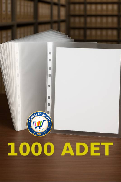 nistabolje 1.000 Adet A4 Şeffaf Dosya Föy Poşet Dosya Ofis-Büro-Okul