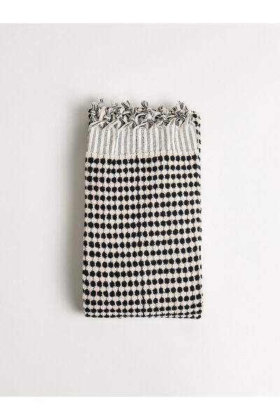 NEEDLE Polka Dot Siyah Yüz Havlusu (45x90)