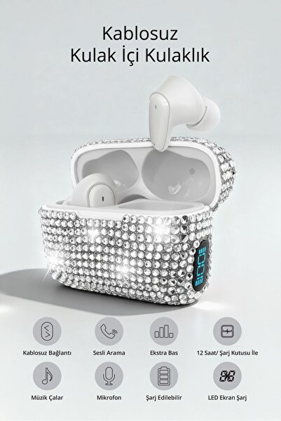 Piranha 9977B Kablosuz Bluetooth Kulak İçi Kulaklık | Bluetooth 5.4 | LED Pil...