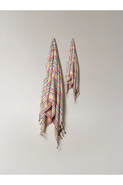 NEEDLE Polka Dot 2'li Colorful Havlu Seti (90x180)