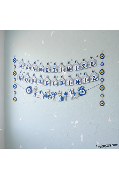 mypartyready Sünnetime Hoşgeldiniz 3 lü Süsleme Seti Sünnet Odası Süsleme Eko...