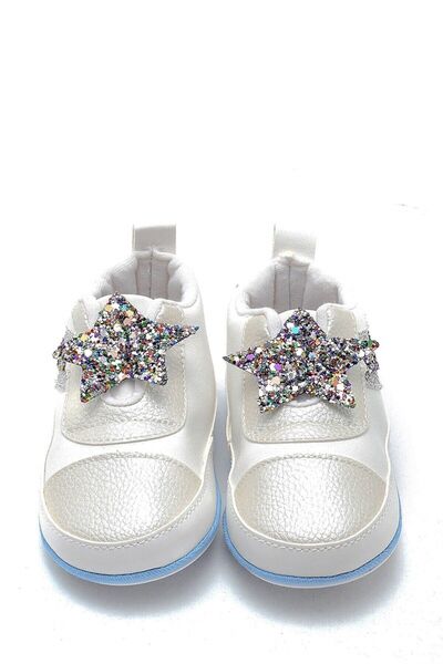 First Step Pullu Yıldızlı Esnek Ve Kaydırmaz Ilk Adım Ayakkabısı Turkuaz F-526