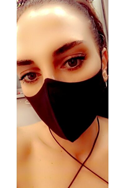 SütreTasarım Pamuklu Kumaştan Çift Katmanlı Bez Maske