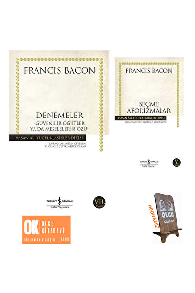 TÜRKİYE İŞ BANKASI KÜLTÜR YAYINLARI Francis Bacon 2 Kitap Set / Denemeler (gü...