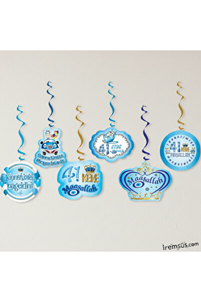 mypartyready Sünnet Kutlama Süslemesi Tavandan Sarkıt Süs 6 Lı Sünnet Odası S...