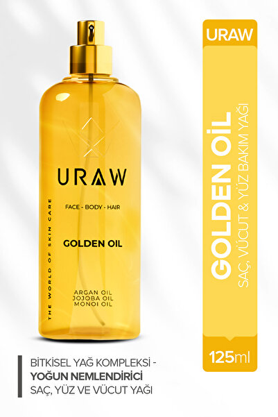 Uraw Golden Oil Bitkisel Yağ Kompleksi Cilt ve Saç İçin Yoğun Nem ve Bakım Yağı