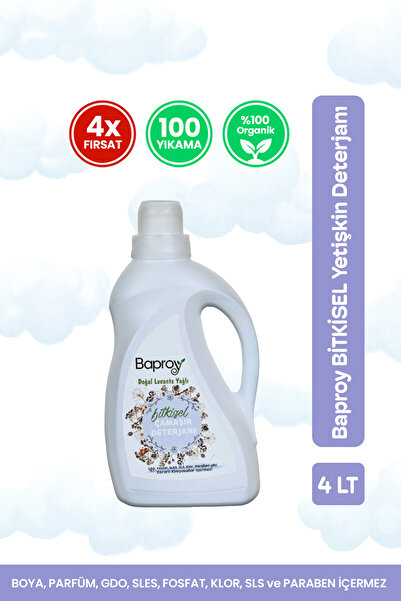 Baproy Bitkisel Çamaşır Detarjanı Doğal Lavanta Kokulu 4 Litre %30 Güçlendiri...