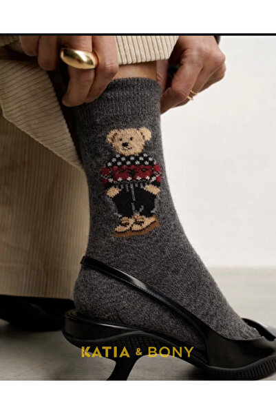 Katia&Bony Women's Teddy Patterned Wool Socks