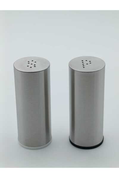 IKEA طقم ملح وفلفل فولاذي مقاس 7 سم مكون من قطعتين