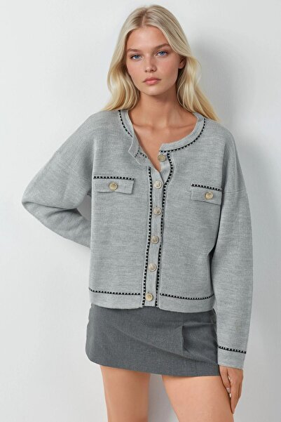 Hiccup Ribbed knitted cardigan with button closure MY FASHION