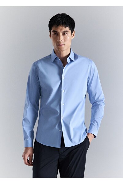 MANGO Man Non-iron comfort stretch pamuklu gömlek