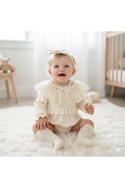 MİNİKİNCİBABY Lace Baby Girl Romper