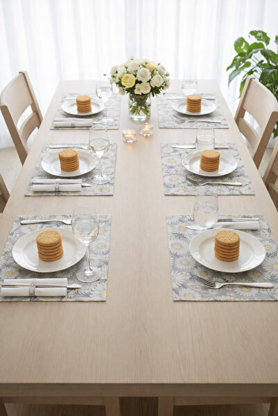 Rona Home Σουβέρ πιάτων σερβιρίσματος με σχέδιο μαργαρίτας – Σετ 6 τεμαχίων |...