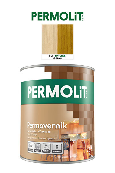 Permolit Permovernik Vernikli Ahşap Koruyucu, Dekoratif Koruyucu Ahşap Verniğ...