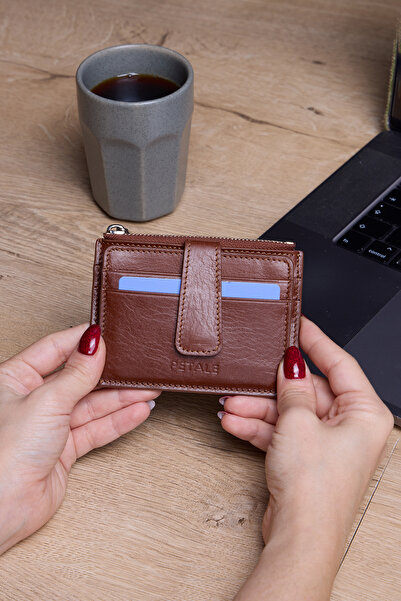 Lysande Genuine Leather Women's Card Holder Wallet with Coin Compartment, 7 C...