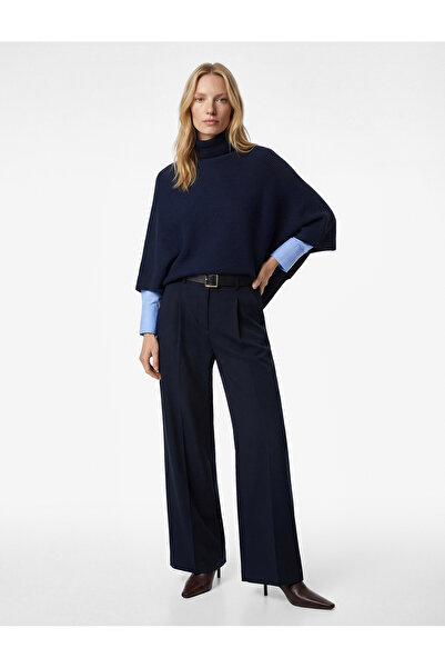 Koton بنطلون واسع الساق من مزيج الفسكوز مع تفاصيل حزام وجيوب