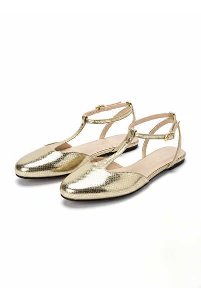 LOVE SHINE Roselie Kadın Ayakkabı Yuvarlak Burun Arkası Açık Model Büyük Numara