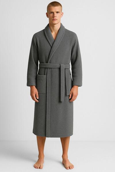 COTENCONCEPT Ανδρικό μπουρνούζι με γιακά σάλι μεγάλου μεγέθους