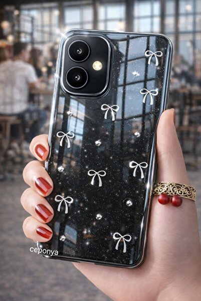 Ceponya جراب Infinix Hot 30i بتصميم وسادة هوائية وغطاء عمود شفاف فضي