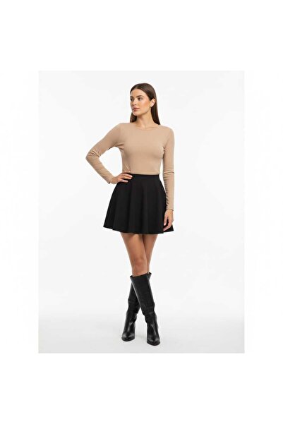 Butik Çelik Örme Penye Şortlu Etek
