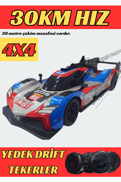 Boratila Toys 1/16 Ölçek 2.4Ghz 7.4V Işıklı Şarjlı Full Fonksiyon Yüksek Hızl...