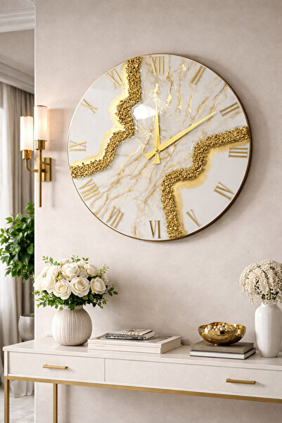 Sultan Tasarım 40 cm epoksi tasarımlı şık duvar saati, modern ve şık dekorati...