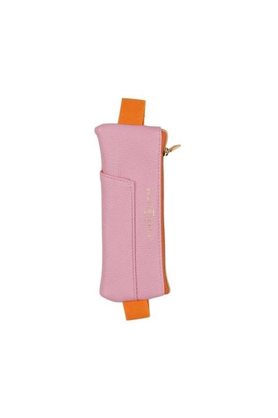 designworks ink Vegan Deri Defter Üstü Kalemlik Pink & Orange