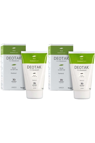 Deotak Krem Deodorant Unisex 35ML Plus (Çay Ağaçı Yağı) (2 Li Set)