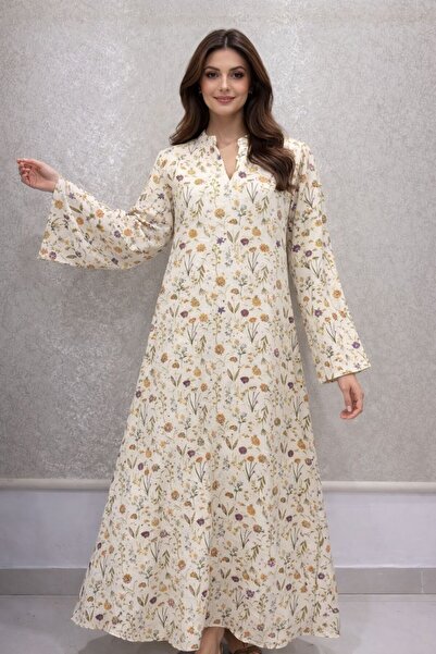 ELLA جلابيه كوتيه قطنية مطرزه بارده