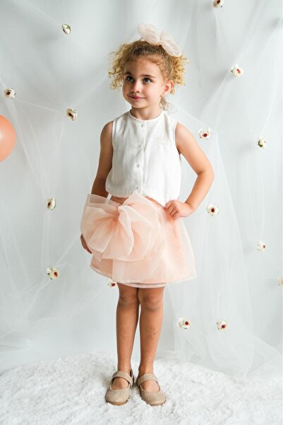 ministok بدلة تينا مكونة من قطعتين مع تنورة وإكسسوارات للشعر