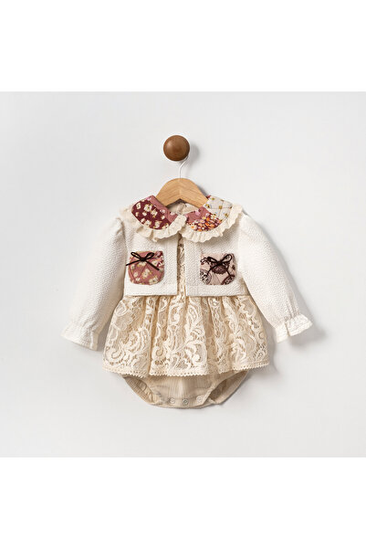 Cumino ButterflyKız Bolerolu  Kız Bebek Romper