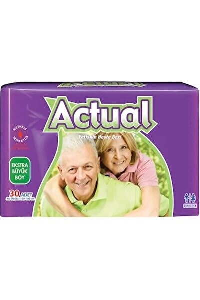ACTUAL Yetişkin Hasta Bezi Bel Bantlı XL - Ekstra Büyük - Extra Large 30 Adet