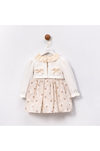 Cumino فستان بناتي بأكمام طويلة مع بوليرو