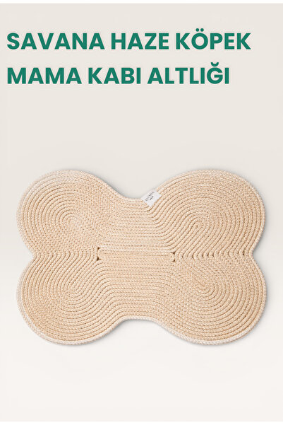 El İşçiliği Pamuk Kordon Köpek Mama & Su Altlığı