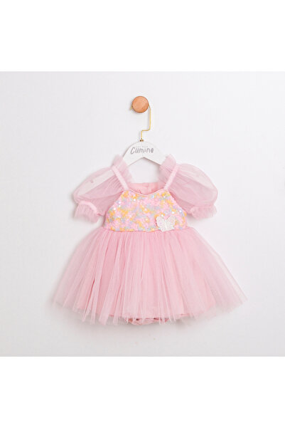 ministok Berry Pul Payetli Kız Bebek Romper