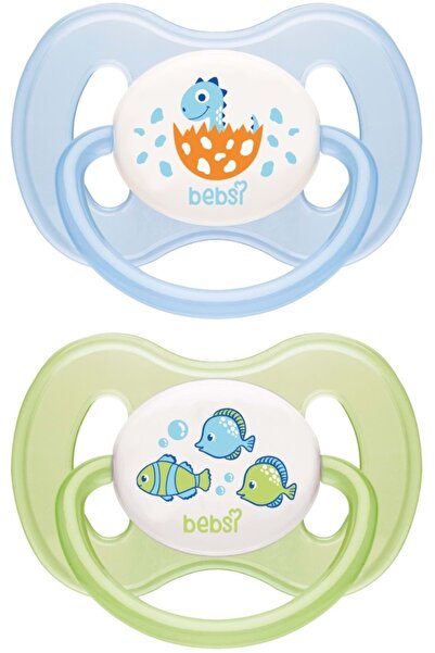 Bebsi لهاية أطفال تقويمية على شكل فراشة رقم: 1 أزرق-أخضر (2 قطعة) فرسات بي كيه