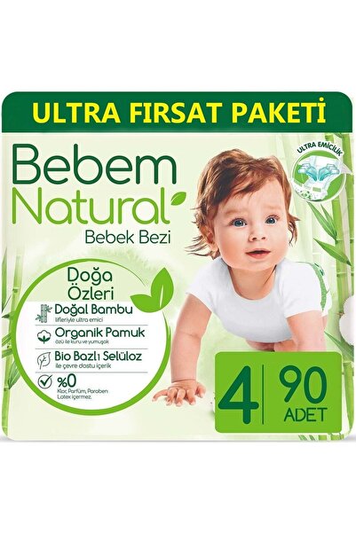 Bebem Natural Bebem Naturel Ultra Advantage 4 No Maxi 7-14 Kg 90 Adet