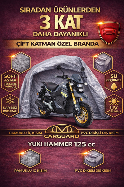 CarGuard غطاء محرك دراجة نارية من نوع Yuki Hammer بسعة 50cc و125cc - متوافق م...